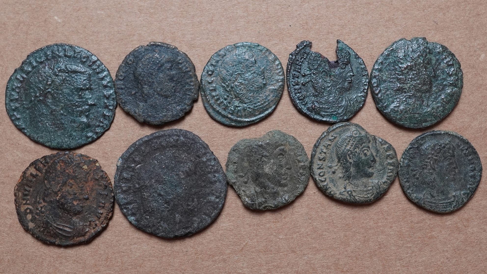 Lot de 10 monnaies romaines