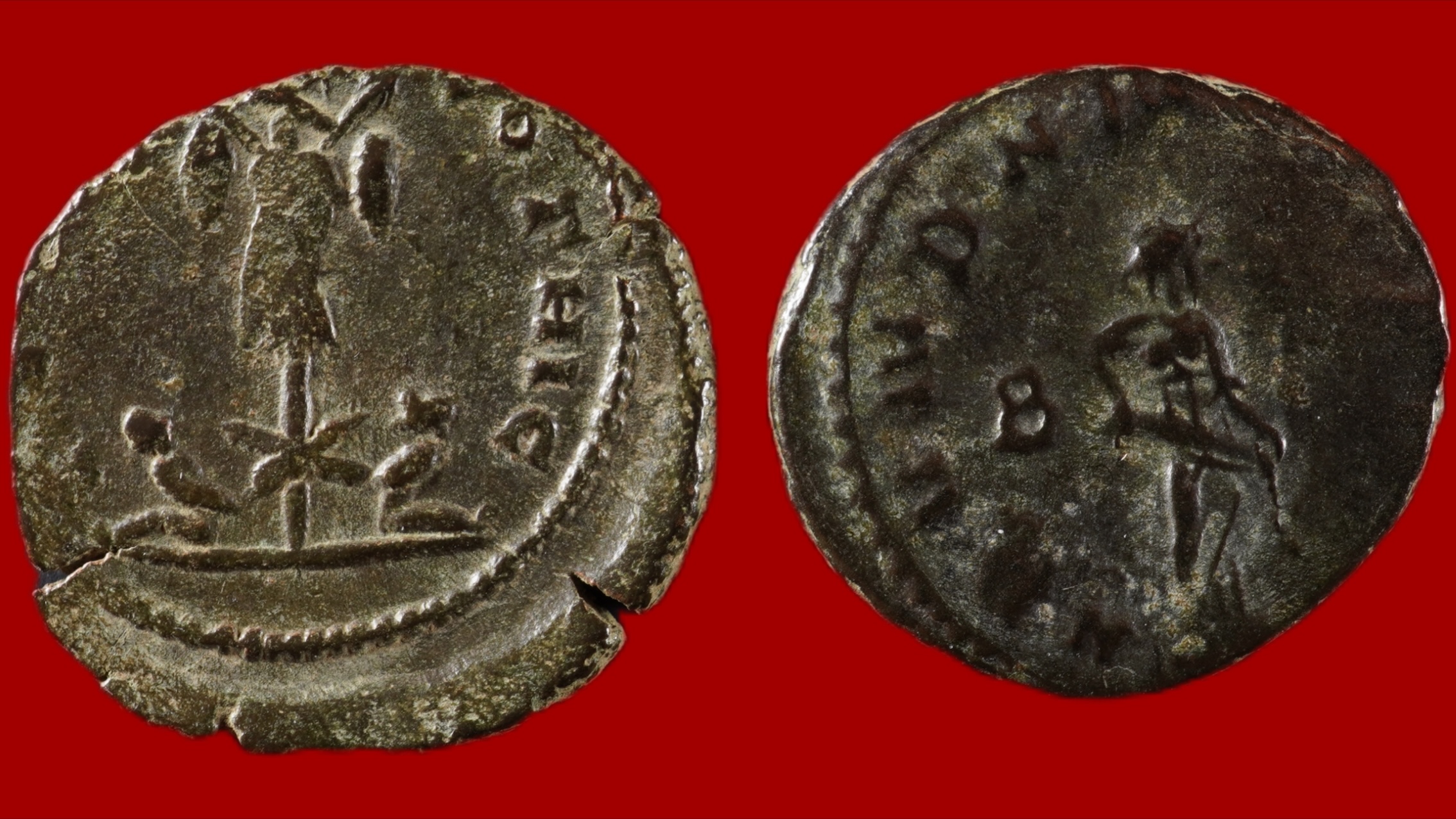 Lot de 2 antoniniens : Gallien et Claude II – Image 2