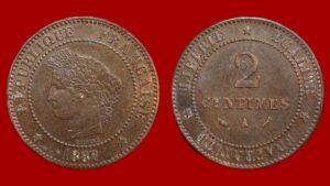 2 centimes Cérès 1887 A