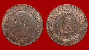 2 centimes Napoléon III 1854 BB