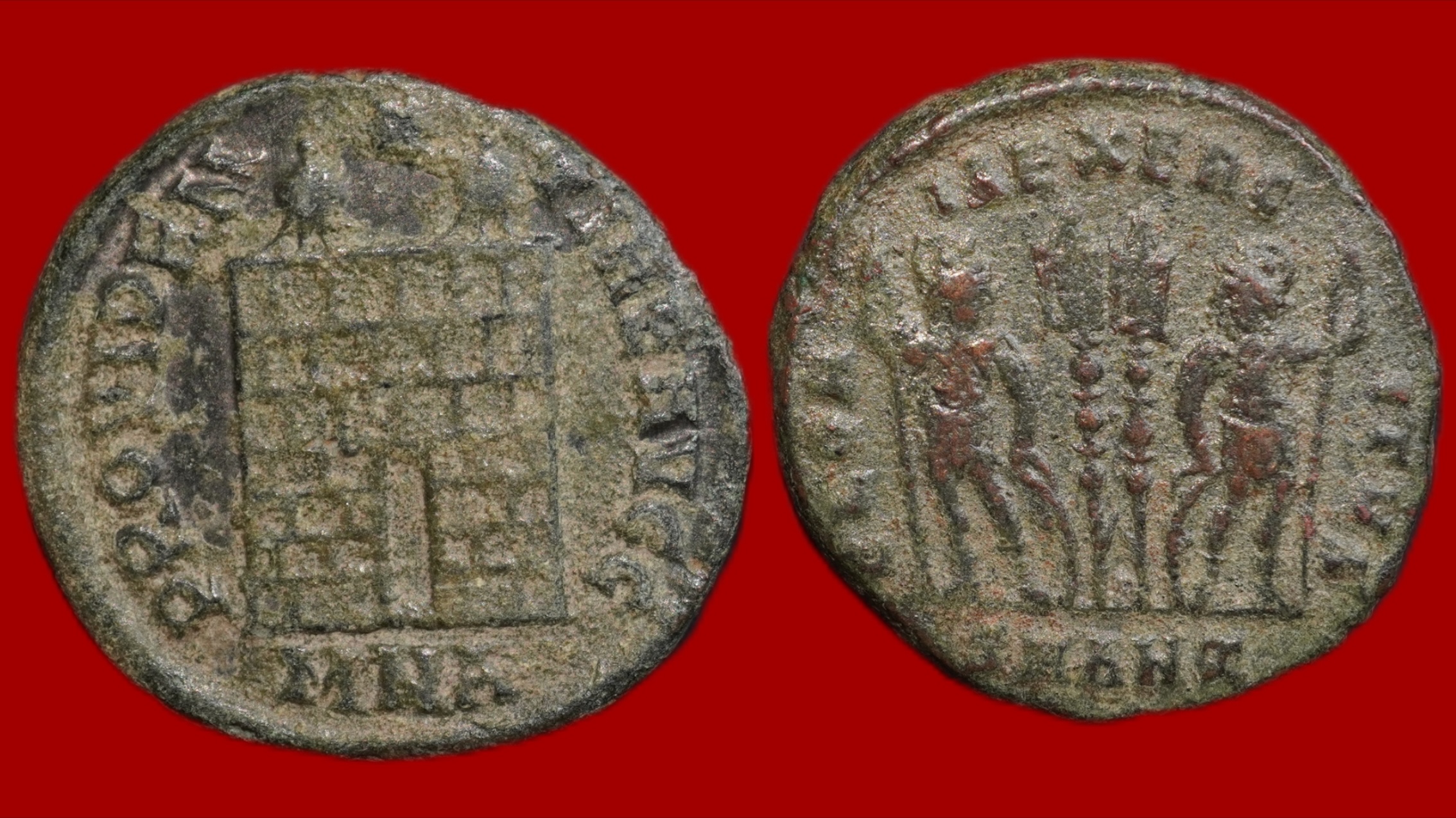 Lot de 2 monnaies : nummus de Constantin Ier et nummus de Constance II – Image 2