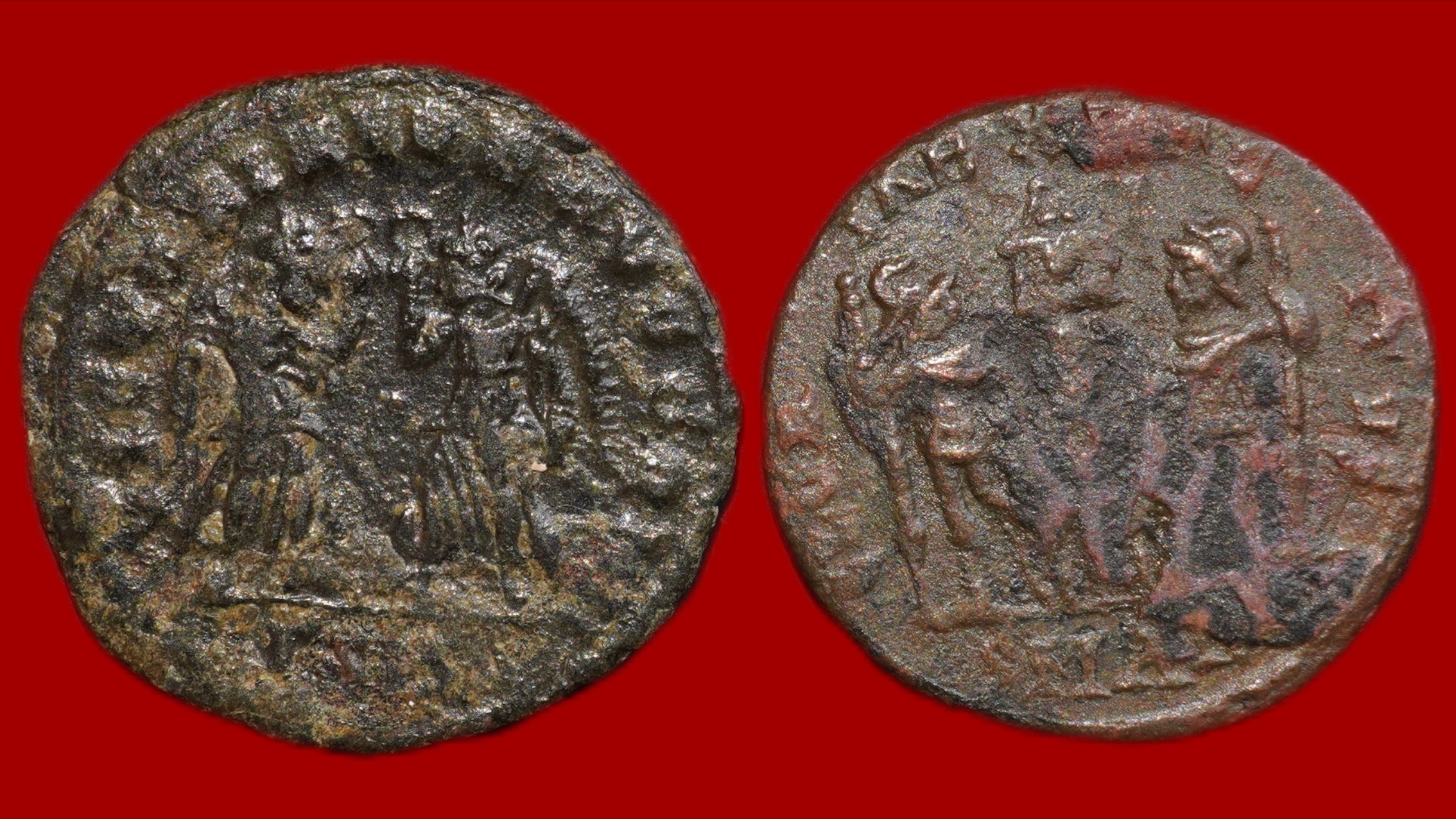 Lot de 2 nummus de Constans – Image 2