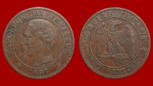 2 centimes Napoléon III 1857 A