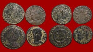 Lot de 4 monnaies romaines
