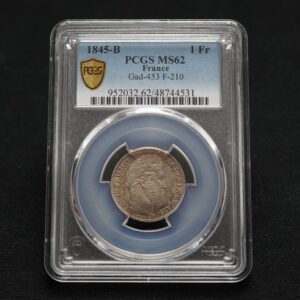 1 franc Louis Philippe 1845 B (PCGS / MS62)